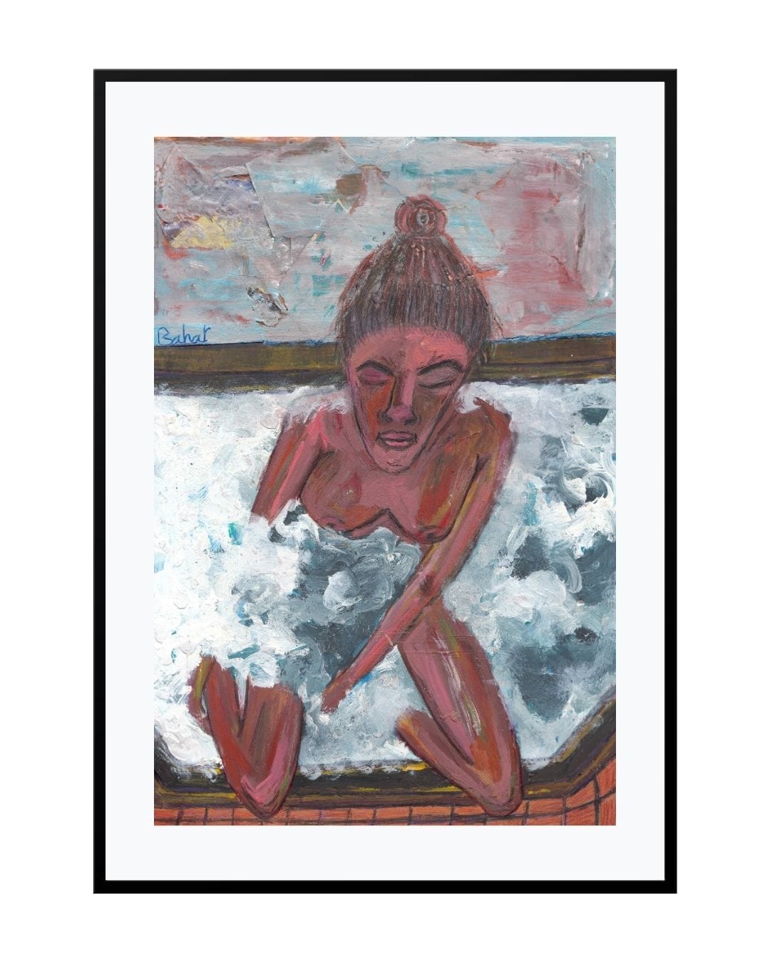 Posters, Prints, & Visual Artwork Girl in Bathtub Art - Water Therapy
